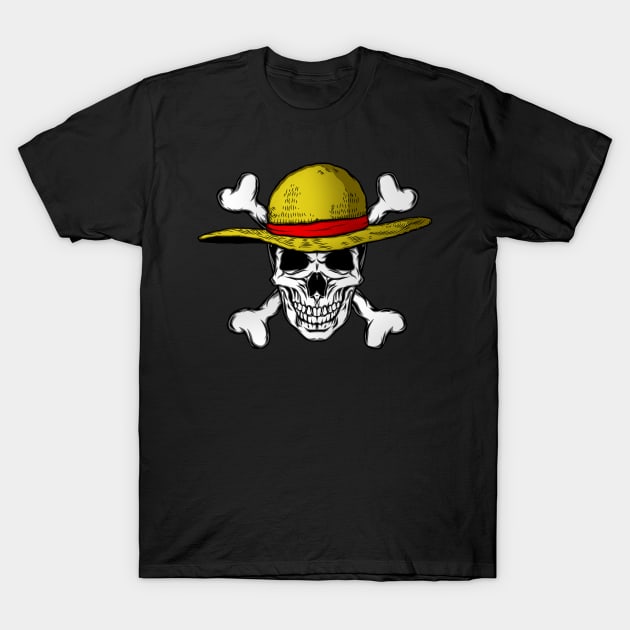 STRAW HAT PIRATE SKULL T-Shirt by berserk